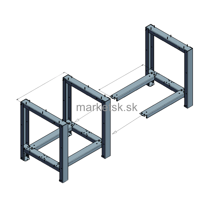 Dielenský stôl PROFI MAX PM401 - 80 x 70 x 85/90 cm